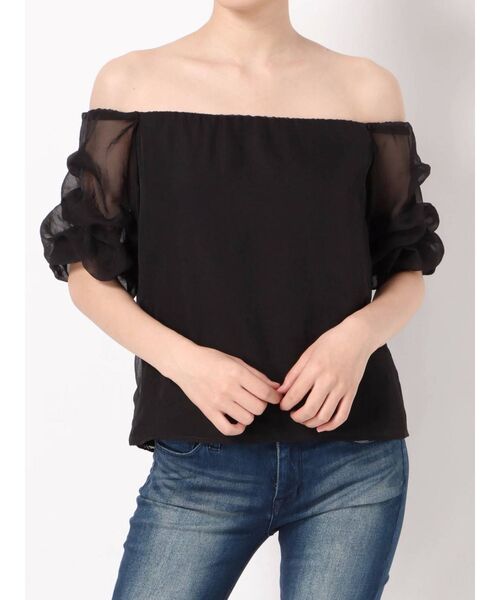 RESEXXY（リゼクシー）の「袖ボリュームオフショルブラウス（シャツ/ブラウス・レディース・ホワイト/ブラック/モカ・FREE）」の13枚目の写真