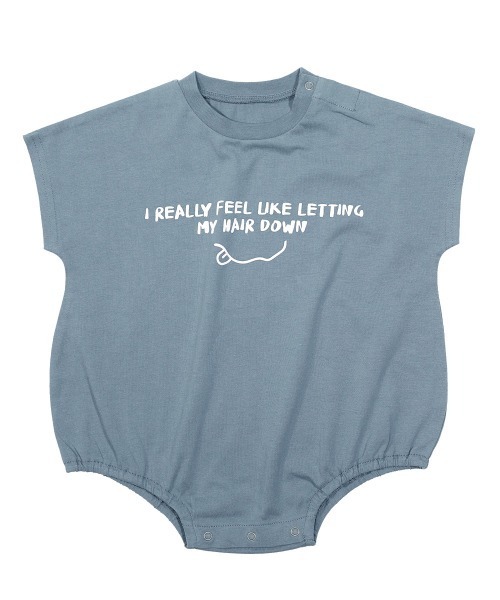 devirock（デビロック）の「半袖ゆったりロンパース（ロンパース・キッズ・オートミール/サックスブルー/スミクロ/ブルーグレー/パープル系その他/ピンク系その他・80ｃｍ/70cm）」の15枚目の写真