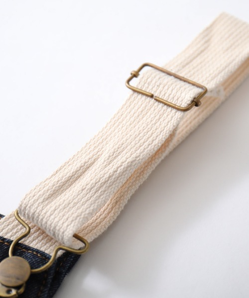 Fashion Letter（ファッションレター）の「配色ショルダー切替デニムサロペット  / 大きいサイズ（サロペット/オーバーオール・レディース・ネイビー/ワンウォッシュ・LL/M/L/3L/4L）」の7枚目の写真