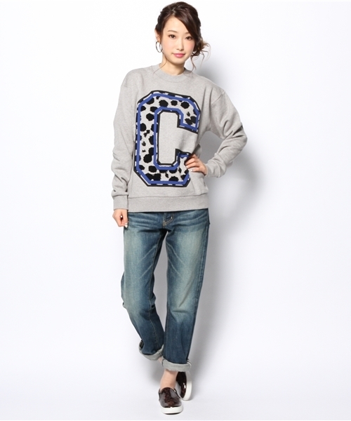 Ray BEAMS（レイビームス）の「etre cecile / Big C スウェット（スウェット・レディース・グレー・ONE SIZE）」の11枚目の写真