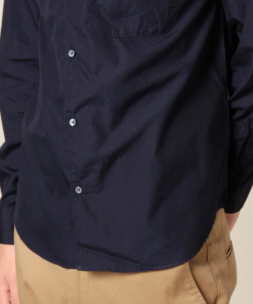 BEAUTY&YOUTH UNITED ARROWS（ビューティーアンドユースユナイテッドアローズ）の「BY ポプリン ノーカラー シャツ ◆（シャツ/ブラウス・メンズ・ホワイト/ネイビー・X-LARGE/LARGE/MEDIUM/SMALL）」の9枚目の写真