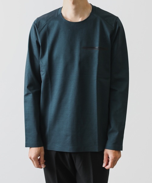 ATTACHMENT（アタッチメント）の「PONTE JERSEY TECHNICAL T-SHIRT L/S（Tシャツ/カットソー・メンズ・ホワイト/ブラック/ダークグリーン・1/2/3/4）」の3枚目の写真