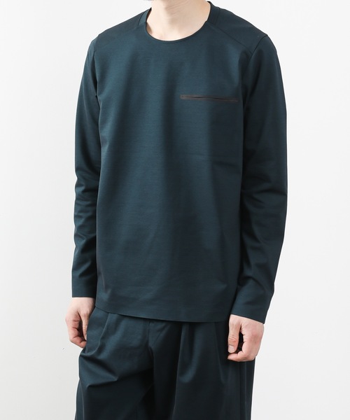 ATTACHMENT（アタッチメント）の「PONTE JERSEY TECHNICAL T-SHIRT L/S（Tシャツ/カットソー・メンズ・ホワイト/ブラック/ダークグリーン・1/2/3/4）」の22枚目の写真