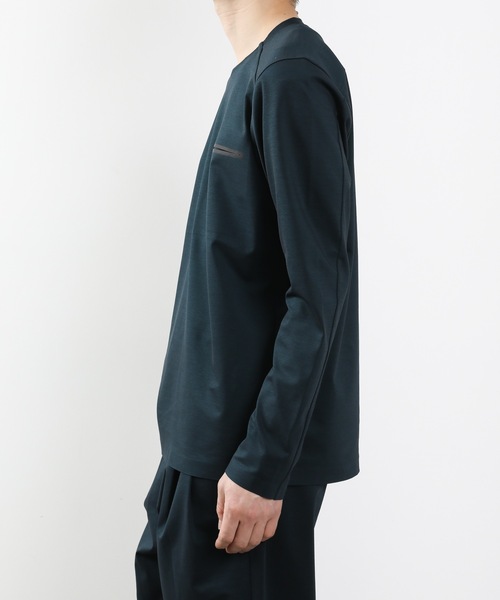 ATTACHMENT（アタッチメント）の「PONTE JERSEY TECHNICAL T-SHIRT L/S（Tシャツ/カットソー・メンズ・ホワイト/ブラック/ダークグリーン・1/2/3/4）」の21枚目の写真