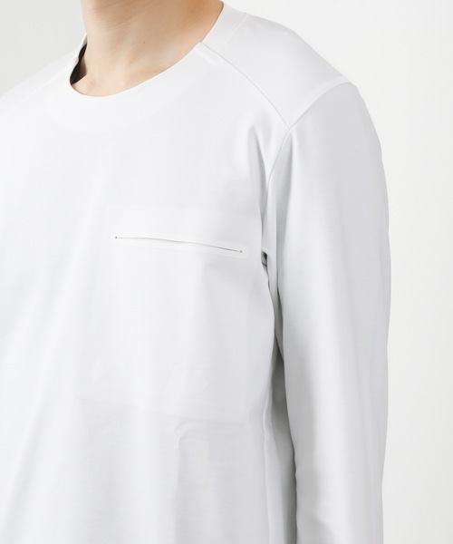 ATTACHMENT（アタッチメント）の「PONTE JERSEY TECHNICAL T-SHIRT L/S（Tシャツ/カットソー・メンズ・ホワイト/ブラック/ダークグリーン・1/2/3/4）」の18枚目の写真