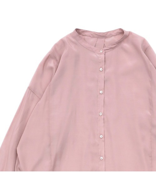 select MOCA（セレクトモカ）の「2021 SS ノーカラ―スムースサテンシャツ（シャツ/ブラウス・レディース・ブルー/ピンク/ホワイト・FREE）」の20枚目の写真