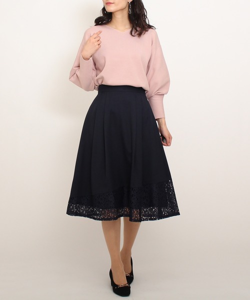 TRUDEA(トルディア)の「裾レースフレアスカート(スカート・レディース・カーキ/ネイビー/ベージュ・SMALL/LARGE/MEDIUM)」の14枚目の写真