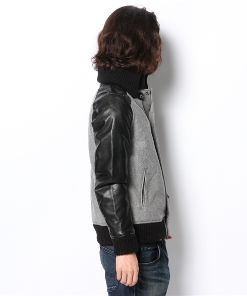 VENCEEXCHANGE（ヴァンスエクスチェンジ）の「メルトンドンキースタジャン（スタジャン・メンズ・シルバー/ブラック・SMALL/LARGE/MEDIUM）」の4枚目の写真