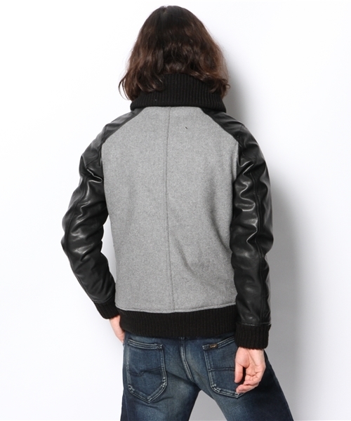 VENCEEXCHANGE（ヴァンスエクスチェンジ）の「メルトンドンキースタジャン（スタジャン・メンズ・シルバー/ブラック・SMALL/LARGE/MEDIUM）」の5枚目の写真