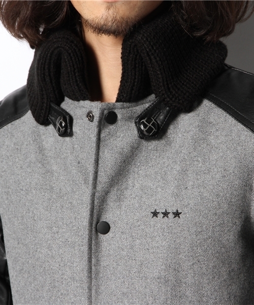 VENCEEXCHANGE（ヴァンスエクスチェンジ）の「メルトンドンキースタジャン（スタジャン・メンズ・シルバー/ブラック・SMALL/LARGE/MEDIUM）」の9枚目の写真