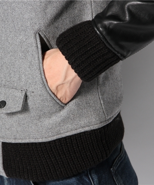 VENCEEXCHANGE（ヴァンスエクスチェンジ）の「メルトンドンキースタジャン（スタジャン・メンズ・シルバー/ブラック・SMALL/LARGE/MEDIUM）」の11枚目の写真