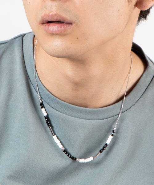 WEGO（ウィゴー）の「WEGO/チェーンコンビビーズネックレス（ネックレス・メンズ・その他1/その他3/その他4/その他2・FREE）」の3枚目の写真