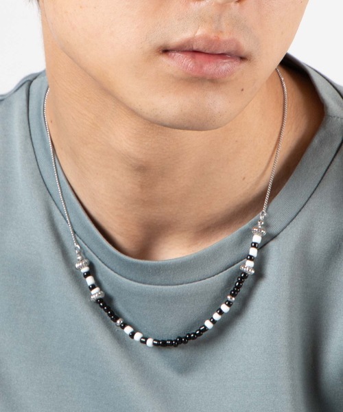 WEGO（ウィゴー）の「WEGO/チェーンコンビビーズネックレス（ネックレス・メンズ・その他1/その他3/その他4/その他2・FREE）」の4枚目の写真