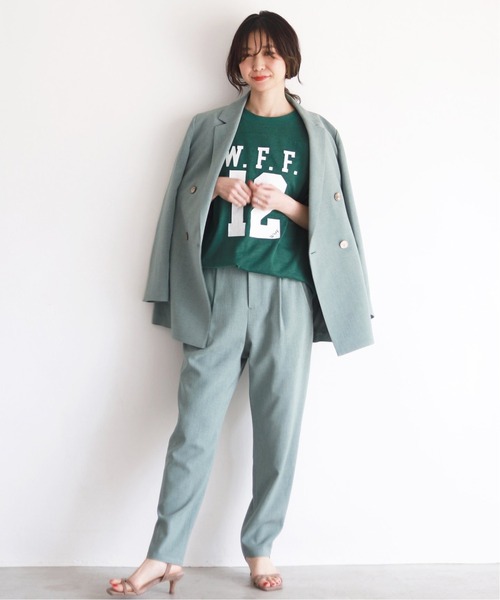 IENA スラブツイル テーパードパンツ IENA スラブツイル テーパードパンツ 2020SS 白 クロップド