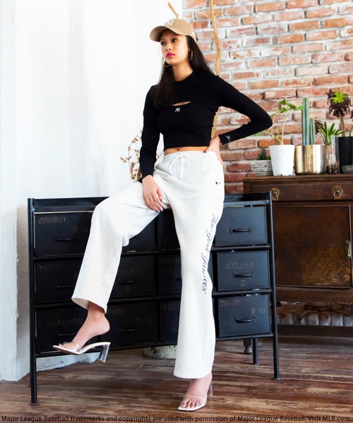 BACK TO THE FIELD（バック トゥー ザ フィールド）の「【MLB】バストオープンセットトップス（Tシャツ/カットソー・レディース・ブラック/ベージュ/パープル・FREE）」の12枚目の写真