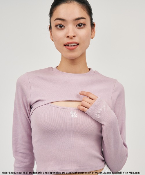 BACK TO THE FIELD（バック トゥー ザ フィールド）の「【MLB】バストオープンセットトップス（Tシャツ/カットソー・レディース・ブラック/ベージュ/パープル・FREE）」の15枚目の写真