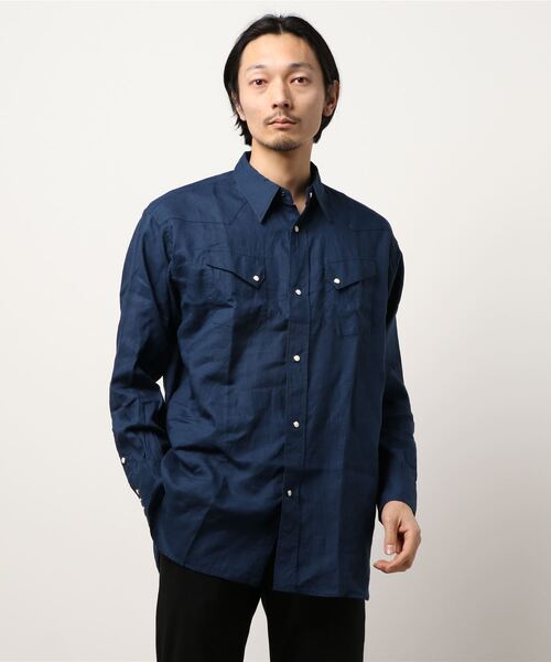 Sanca（サンカ）の「【Sanca】リネンビッグカウボーイシャツ MEN