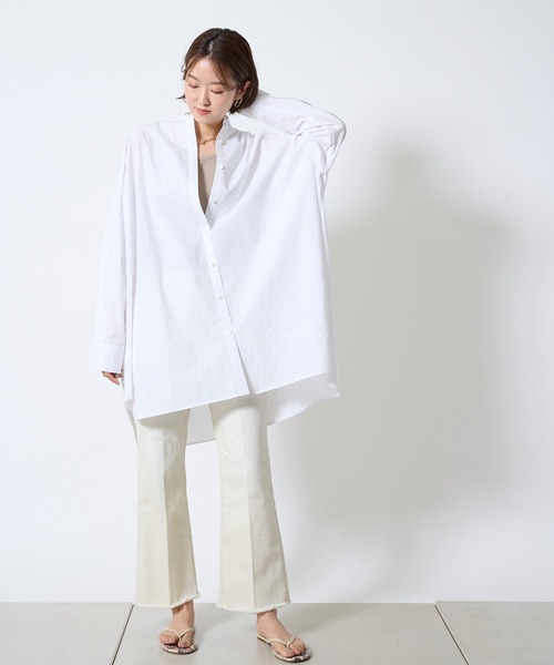 DouDou（ドゥドゥ）の「ビッグチュニックシャツ（シャツ/ブラウス・レディース・ホワイト・FREE）」の19枚目の写真