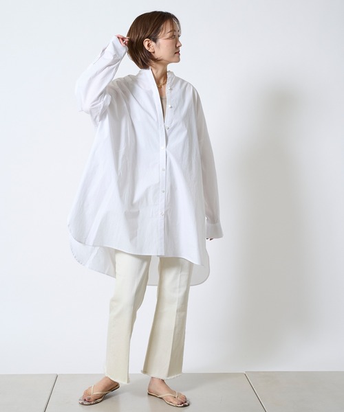 DouDou（ドゥドゥ）の「ビッグチュニックシャツ（シャツ/ブラウス・レディース・ホワイト・FREE）」の13枚目の写真