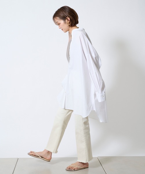 DouDou（ドゥドゥ）の「ビッグチュニックシャツ（シャツ/ブラウス・レディース・ホワイト・FREE）」の11枚目の写真
