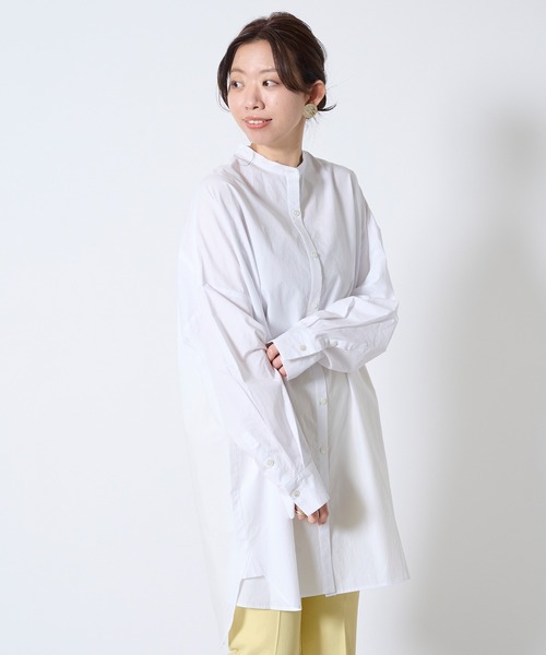DouDou（ドゥドゥ）の「ビッグチュニックシャツ（シャツ/ブラウス・レディース・ホワイト・FREE）」の12枚目の写真