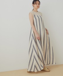 ADAM ET ROPE' | 【missing you already】STRIPE STRAP DRESS(ワンピース)