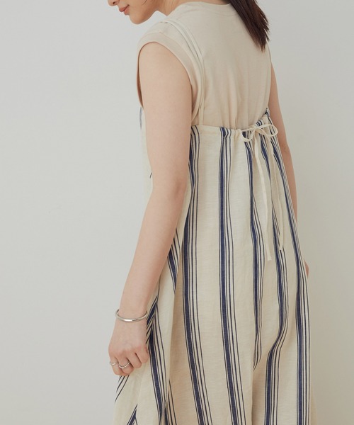 ADAM ET ROPE'（アダムエロペ）の「【missing you already】STRIPE STRAP DRESS（ワンピース・レディース・ベージュ系その他・1）」の14枚目の写真