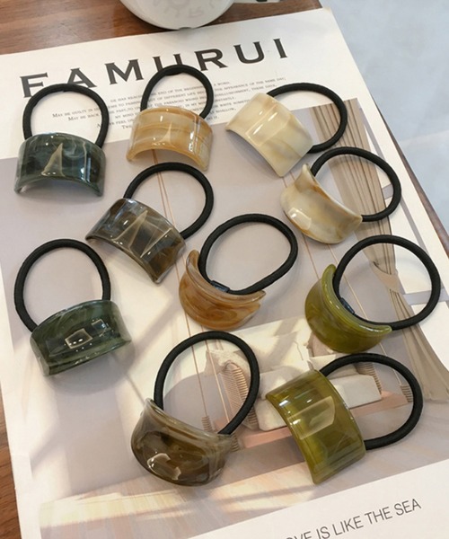 aimoha（アイモハ）の「韓国風ヘアゴム（ヘアゴム・レディース・ブラウン/ネイビー・FREE）」の6枚目の写真