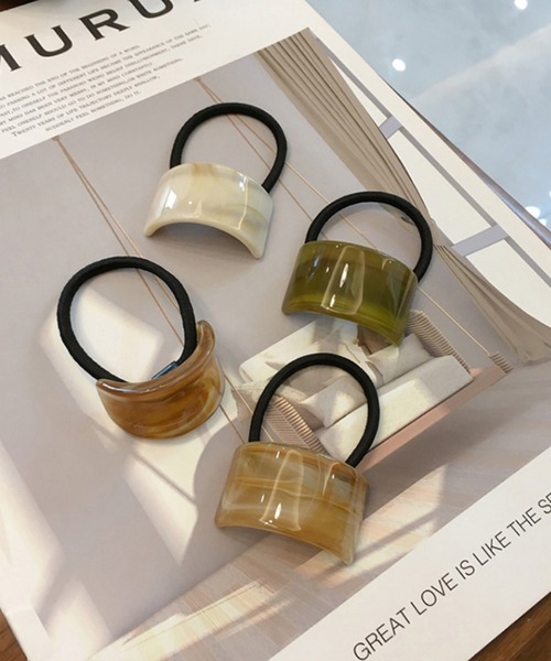 aimoha（アイモハ）の「韓国風ヘアゴム（ヘアゴム・レディース・ブラウン/ネイビー・FREE）」の8枚目の写真