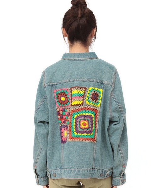 チチカカ（チチカカ）の「【大きいサイズ】クロシェパッチGジャン