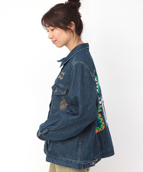 チチカカ（チチカカ）の「【大きいサイズ】クロシェパッチGジャン