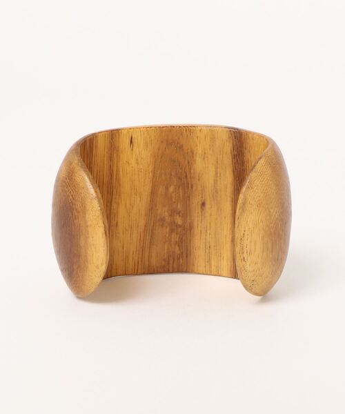 mauve BY STELLAR（モーブバイステラ）の「ウッドワイドバングル（バングル/リストバンド・レディース・ブラウン・FREE）」の2枚目の写真