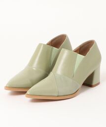 異素材切り替えアンクルブーツ