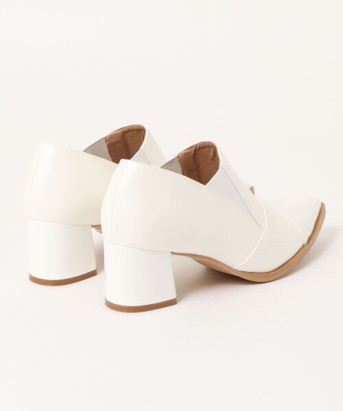 ROSE BUD（ローズバッド）の「異素材切り替えアンクルブーツ（ブーツ・レディース・ホワイト/ベージュ/ライトグリーン・37/38/36）」の4枚目の写真