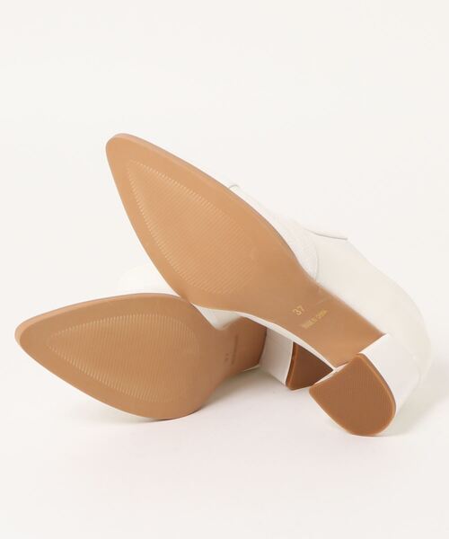 ROSE BUD（ローズバッド）の「異素材切り替えアンクルブーツ（ブーツ・レディース・ホワイト/ベージュ/ライトグリーン・37/38/36）」の5枚目の写真