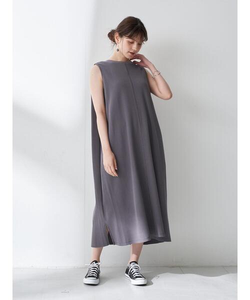 YECCA VECCA(イェッカヴェッカ)の「・2wayワッフルワンピース *(ワンピース・レディース・グレー/チャコールグレー/ミント・FREE)」の18枚目の写真