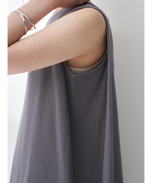 YECCA VECCA(イェッカヴェッカ)の「・2wayワッフルワンピース *(ワンピース・レディース・グレー/チャコールグレー/ミント・FREE)」の11枚目の写真