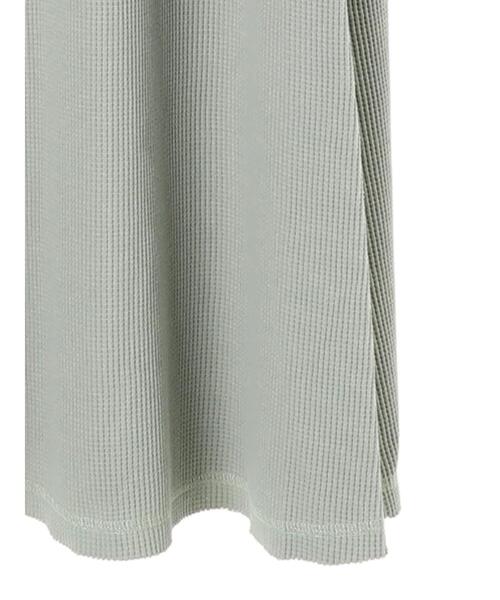 YECCA VECCA(イェッカヴェッカ)の「・2wayワッフルワンピース *(ワンピース・レディース・グレー/チャコールグレー/ミント・FREE)」の7枚目の写真