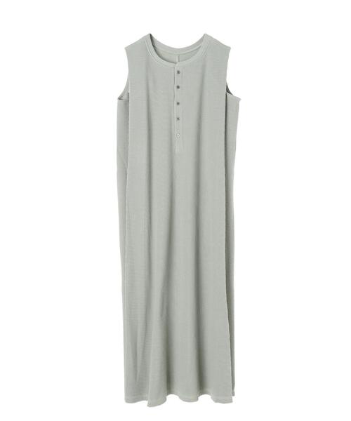 YECCA VECCA(イェッカヴェッカ)の「・2wayワッフルワンピース *(ワンピース・レディース・グレー/チャコールグレー/ミント・FREE)」の4枚目の写真