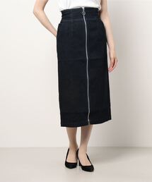 INTERPLANET | フロントファスナーデニムタイトスカート(デニムスカート)