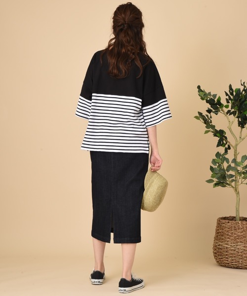 INTERPLANET（インタープラネット）の「フロントファスナーデニムタイトスカート（デニムスカート・レディース・ネイビー/ブルー・FREE）」の9枚目の写真