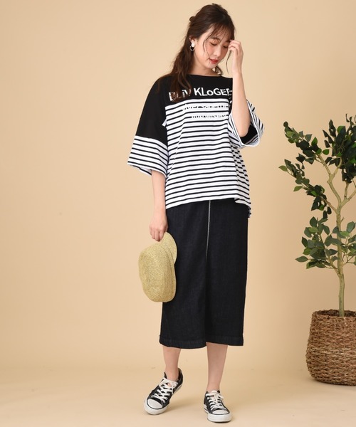 INTERPLANET（インタープラネット）の「フロントファスナーデニムタイトスカート（デニムスカート・レディース・ネイビー/ブルー・FREE）」の8枚目の写真