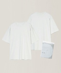 three dots（スリードッツ）の「【unisex】2パックTシャツ クルーネック/モックネック（Tシャツ/カットソー）」