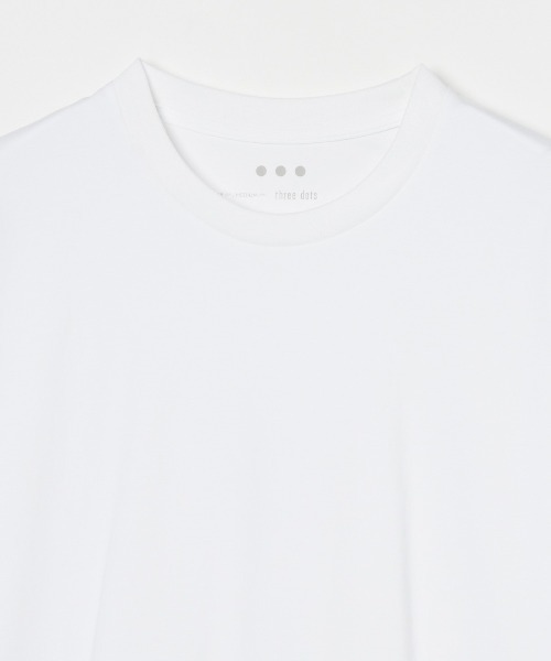 three dots（スリードッツ）の「【unisex】2パックTシャツ クルーネック/モックネック（Tシャツ/カットソー・メンズ・ホワイト/ブラック/グレー系その他2/チャコール・LARGE/MEDIUM/SMALL/X-SMALL/X-LARGE）」の10枚目の写真