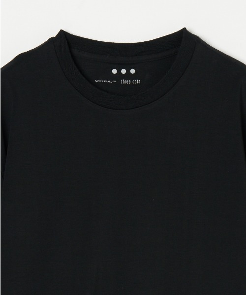 three dots（スリードッツ）の「【unisex】2パックTシャツ クルーネック/モックネック（Tシャツ/カットソー・メンズ・ホワイト/ブラック/グレー系その他2/チャコール・LARGE/MEDIUM/SMALL/X-SMALL/X-LARGE）」の9枚目の写真