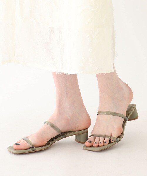 AG by aquagirl（エージーバイアクアガール）の「◆クリアベルトミドルヒールミュール（サンダル・レディース・ホワイト/グレー/ライトグリーン・02/03）」の13枚目の写真