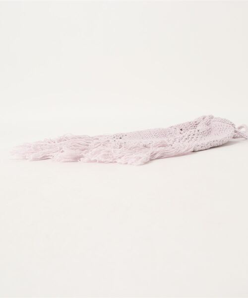 MOUSSY（マウジー）の「CROCHET FRINGE バッグ（ショルダーバッグ・レディース・ブラック/アイボリー/ライトパープル・FREE）」の4枚目の写真