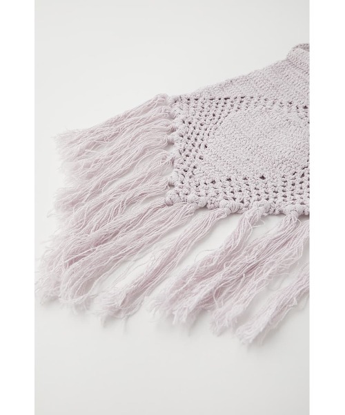 MOUSSY（マウジー）の「CROCHET FRINGE バッグ（ショルダーバッグ・レディース・ブラック/アイボリー/ライトパープル・FREE）」の15枚目の写真