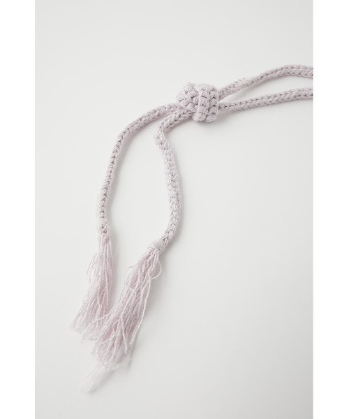 MOUSSY（マウジー）の「CROCHET FRINGE バッグ（ショルダーバッグ・レディース・ブラック/アイボリー/ライトパープル・FREE）」の17枚目の写真