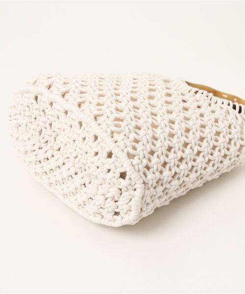 mysty woman（ミスティウーマン）の「ネットイン巾着バッグ 948430（ショルダーバッグ・レディース・ベージュ/オフホワイト・FREE）」の7枚目の写真